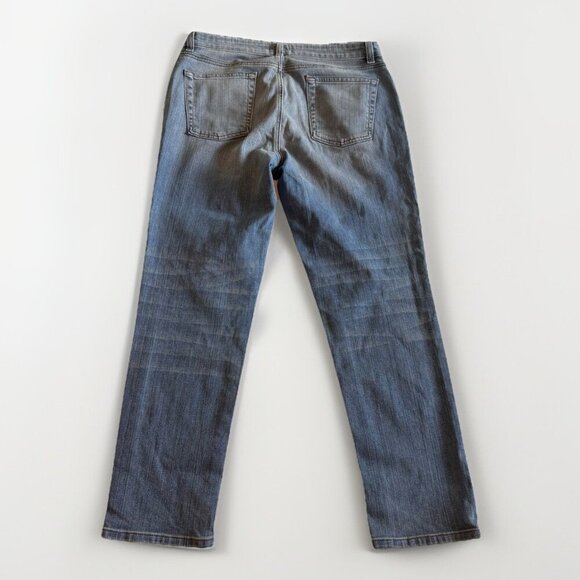 Eileen Fisher Jeans Women's 8P Organic Cotton Straight Blue Denim Stretch $198 - Picture 2 of 8